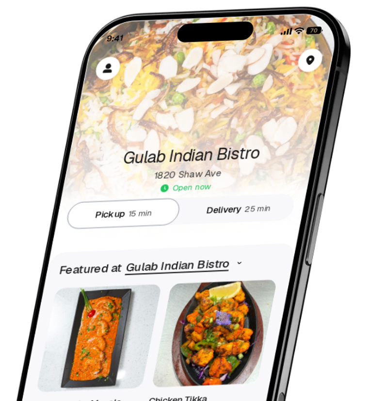 Gulab Indian Bistro app preview