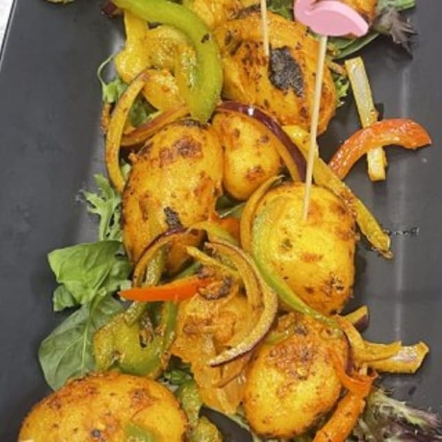 Achari Potatoes.