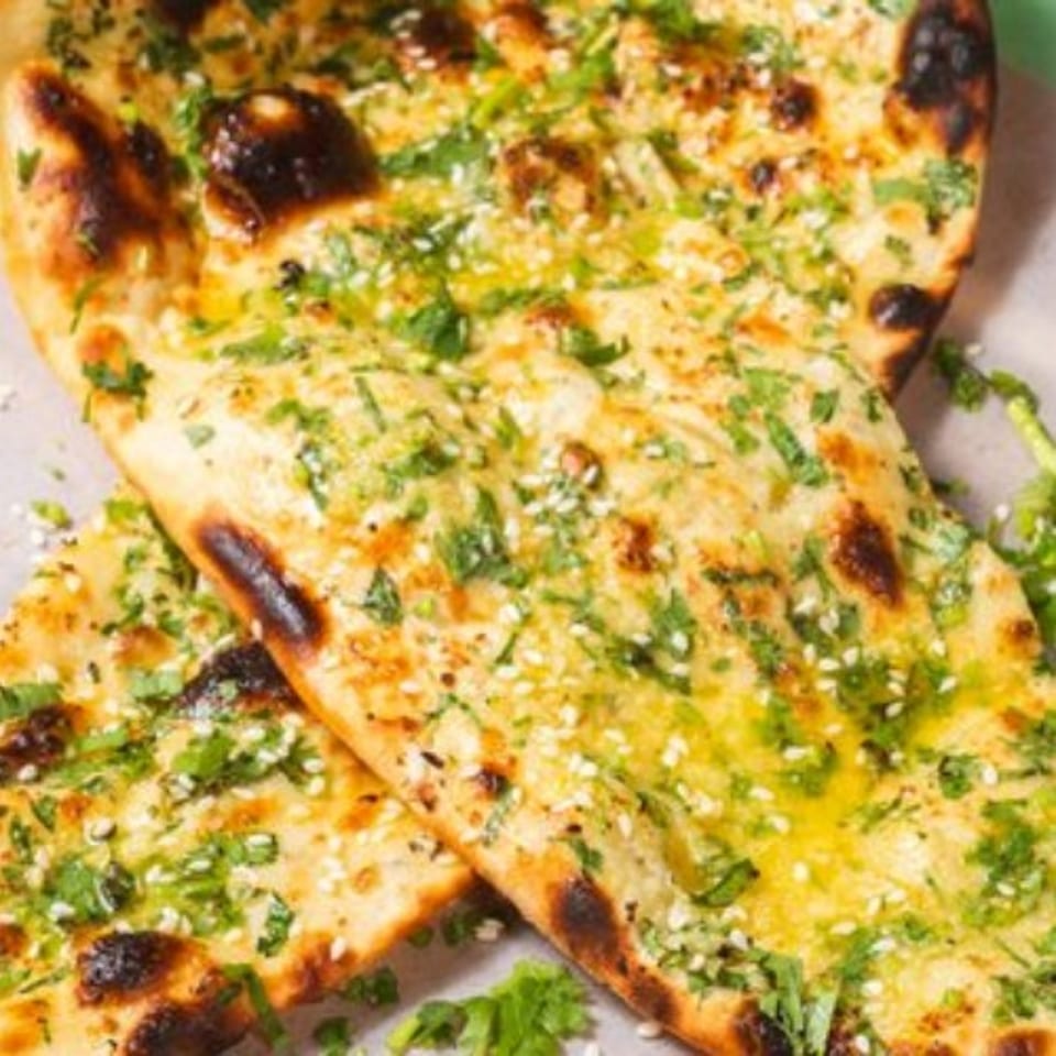 Delicious Garlic Naan Awaits